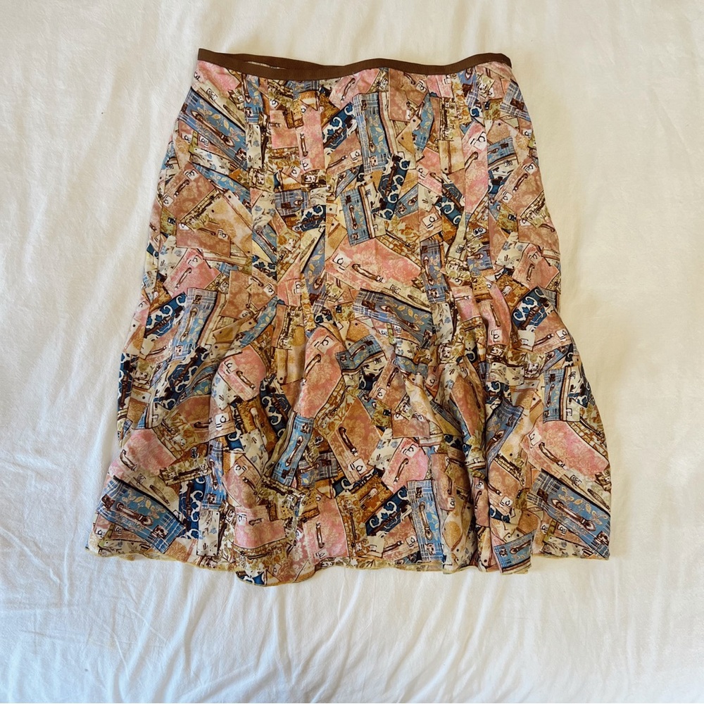 Diane Von Furstenberg‎ 100% Silk A-Line Skirt